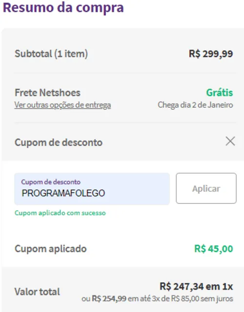 Imagem na descrição da promoção