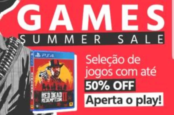 Games Summer Sale! Seleção de jogos com até 50% OFF! 