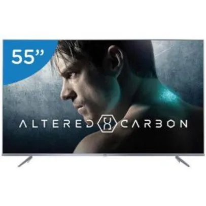Smart TV LED 55" TCL P6US Ultra HD 4K HDR com Wi-Fi integrado 3 HDMI 2 USB - R$2640