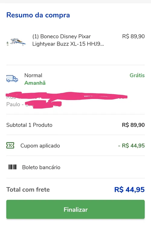 Imagem na descrição da promoção