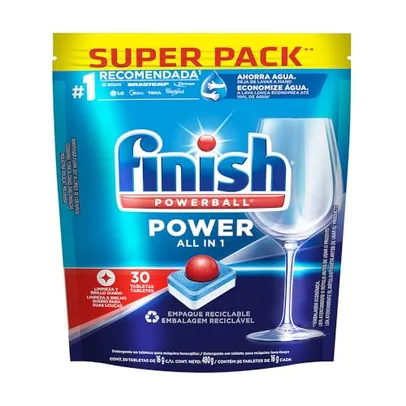 [prime] Finish Powerball Tabletes Detergente Lava Louças 30 unidades