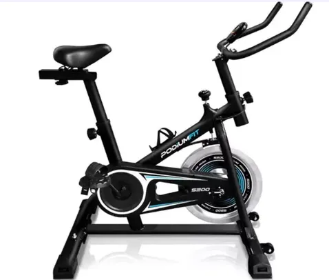 Bicicleta Ergométrica Spinning S200, Roda de Inércia 6Kg, Suporta até 100Kg - PodiumFit