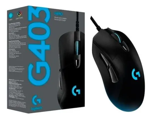 Saindo por R$ 180: (Conta nova/primeira compra) Mouse Gamer G403 Hero 16.000 DPI Logitech | R$180 | Pelando
