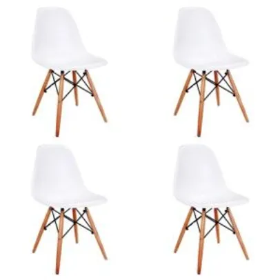 [CC Americanas] Conjunto 4 Cadeiras Eames Eiffel - Branca | R$242
