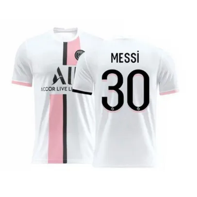 Messi 30 psg Paris Saint-Germain Casa Fora Camisa De Futebol Fãs Versão, 21-22 Temporada Camiseta 