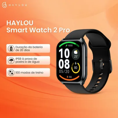 Smartwatch Haylou 2 Pro（LS02-PRO) - Tela 1.85, Bluetooth 5.0, Monitoramento de Sono e de Frequência 