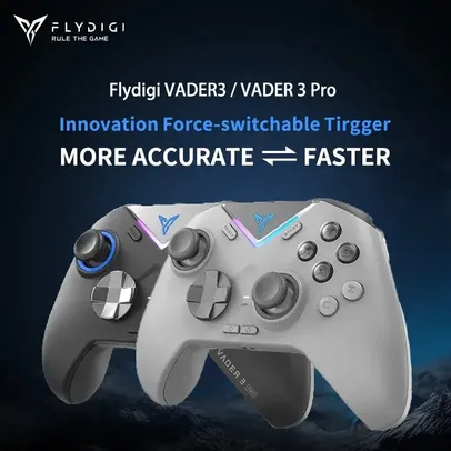 [Taxa inclusa] Controle Flydigi VADER 3 PRO Bluetooth e 2.4Ghz com Hall Effect e Vibração - Para PC, iPhone e Android