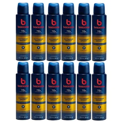 Kit 12X Desodorante Bozzano Extreme Aerosol Antitranspirante 72h 150ml