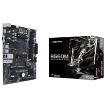 Placa Mãe Biostar B550MH, Chipset B550, AMD AM4, mATX, DDR4, AB55AM4S-R02-BS212X