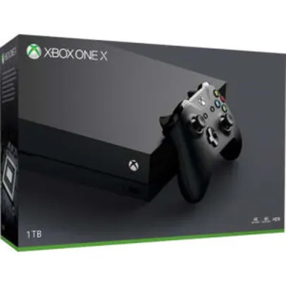 [CC Americanas] Console Xbox One X 1TB 4K+ Controle sem Fio