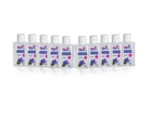 Kit com 10 Unidades Álcool em Gel Antisséptico Delikad Lavanda 80ml cada