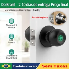 [Do Brasil/ Moedas 🔥R$139,84] Fechadura Digital de Impressão Digital, Maçaneta/ Fechadura Inteligente