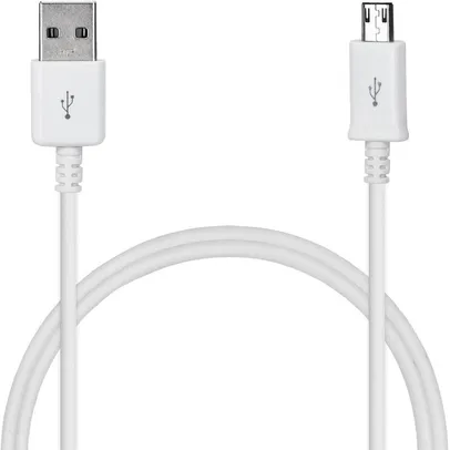 Cabo Usb 2.0 X Micro Usb V8 Branco Com 1 Metro De Cabo Mbtech Mb71032