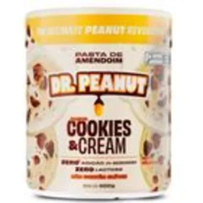 Pasta de Amendoim Sabor Cookies & Cream  - Com Whey Protein Dr Peanut- 600g