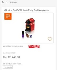 Nespresso Iníssia Ruby Red | R$ 250