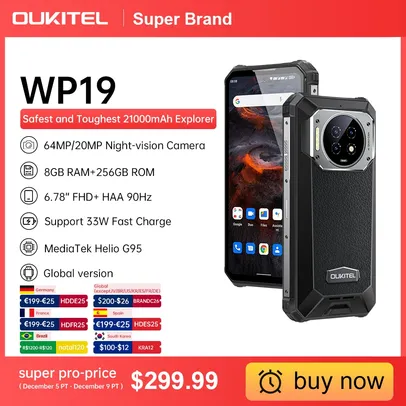 Smartphone oukitel wp19 8GB/256GB 21000mah