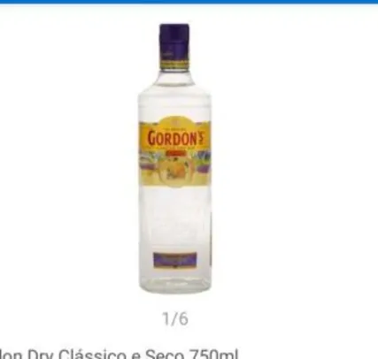 [Cliente ouro][LEVE3PAGUE2] Gin Gordons London Dry Clássico e Seco 750ml | R$45