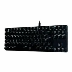 Teclado Mecanico T-Dagger Bora Preto Led White Switch Azul, T-TGK313-BL WHITE R$150