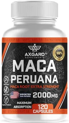 Maca Peruana 2000mg - 120 cápsulas - Matéria Prima Importada - Para Homens e Mulheres - Axgard Suplementos