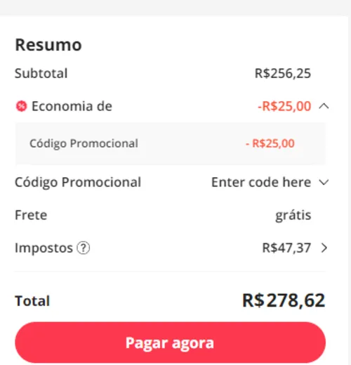 Imagem na descrição da promoção