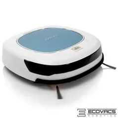 Robô Aspirador de Pó Ecovacs Robotics com Capacidade de 0,4 Litros e Tripla Função Branco e Azul