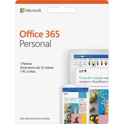 Microsoft Office 365 Personal Pc/mac (box)assinatura Anual | R$89,10