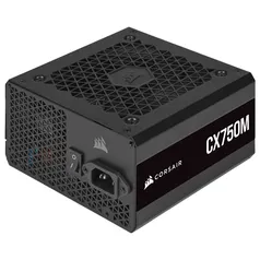 (10x s/ juros) Fonte Corsair CX750M - 750W, 80 Plus Bronze, Semi-modular, Preto - CP-9020222-NA