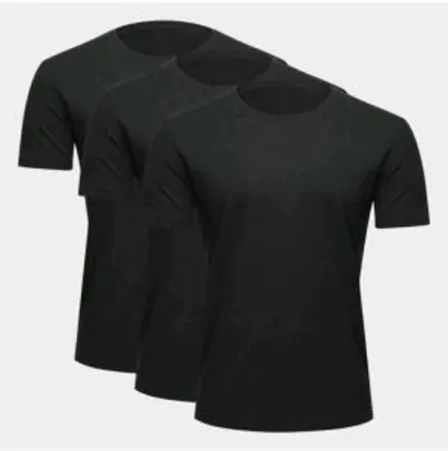 Kit 3 camisetas básicas masculina R$36