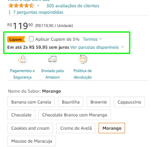 Imagem na descrição da promoção