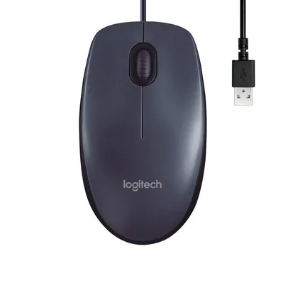 Mouse Logitech M90 1000dpi preto | R$ 28