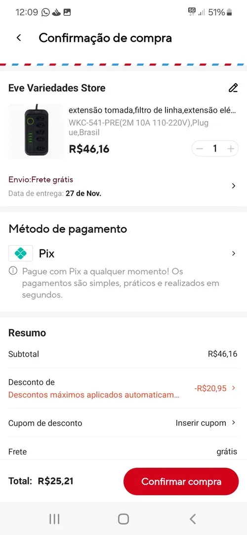 Imagem na descrição da promoção