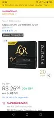 Cápsulas Café L'or Ristretto 20 Un R$27