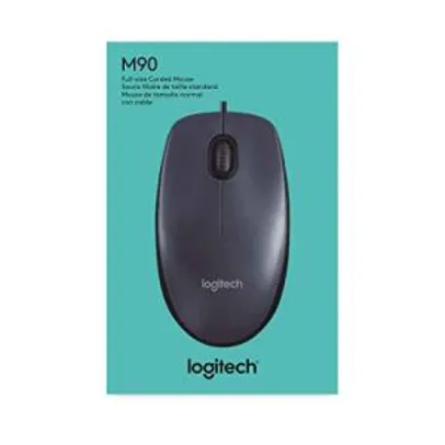 Mouse com fio USB Logitech M90 - Cinza | R$20