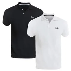 Kit com Duas Camisas Polo Básica Piquet Regular - POLO Match