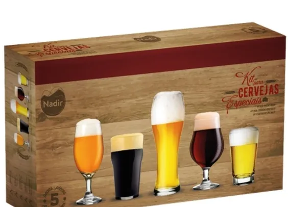 [APP] Kit 5 copos especiais para cerveja | R$ 50