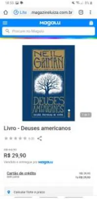 Livro - Deuses americanos R$30