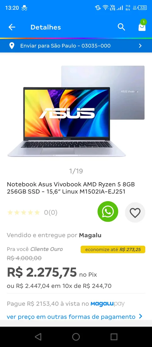 Imagem na descrição da promoção