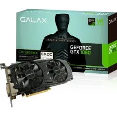 Placa de Vídeo Galax GeForce GTX 1060 EX OC 3GB GDDR5 60NNH7DVM6O3 PCI-EXP - R$ 875