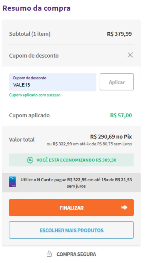 Imagem na descrição da promoção