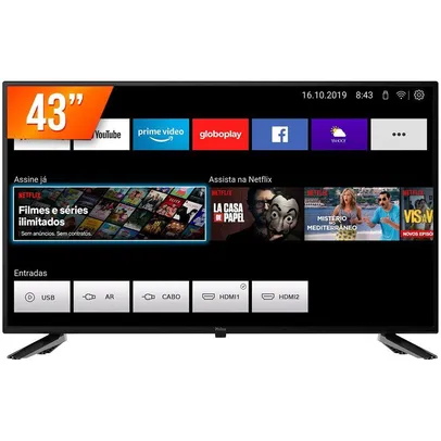 Smart TV LED 43" Full HD Philco PTV43E10N5SF com Midiacast 2 HDMI 2 USB | R$1529
