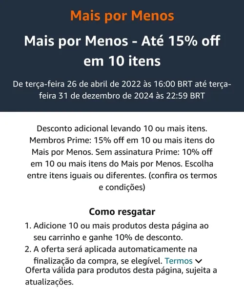 Imagem na descrição da promoção