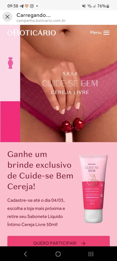 Imagem na descrição da promoção