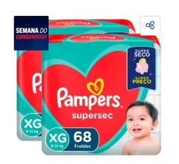 Fralda Pampers Supersec XG - 136 Unidades