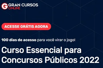 Curso Online p/ Concurso Curso Gratuito Essencial para Concursos 2022