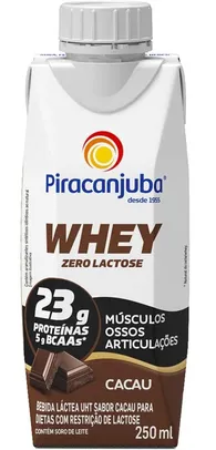 [PRIME] Whey Zero Lactose Sabor Cacau Piracanjuba 250ml | R$ 2,99