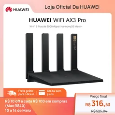 Roteador Huawei Ax3 PRO Quad Core, Wi-fi 6 3000 Mbps