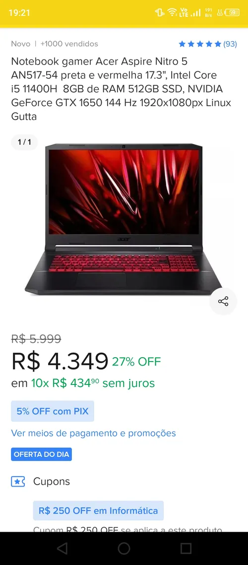 Imagem na descrição da promoção