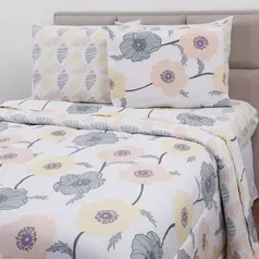 [R$33,29 AME SC] Enxoval Cama Queen Lilla 7 Peças 100% Algodão - Casa e Conforto