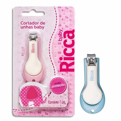 Cortador De Unhas Baby Ricca Rosa | R$3