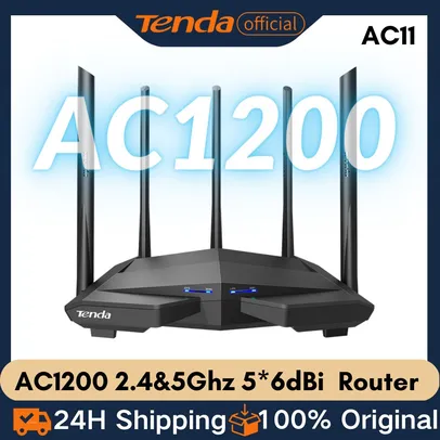 [Taxa Inclusa] Tenda roteador wifi ac11 ac1200, roteador sem fio, gigabit, banda dupla